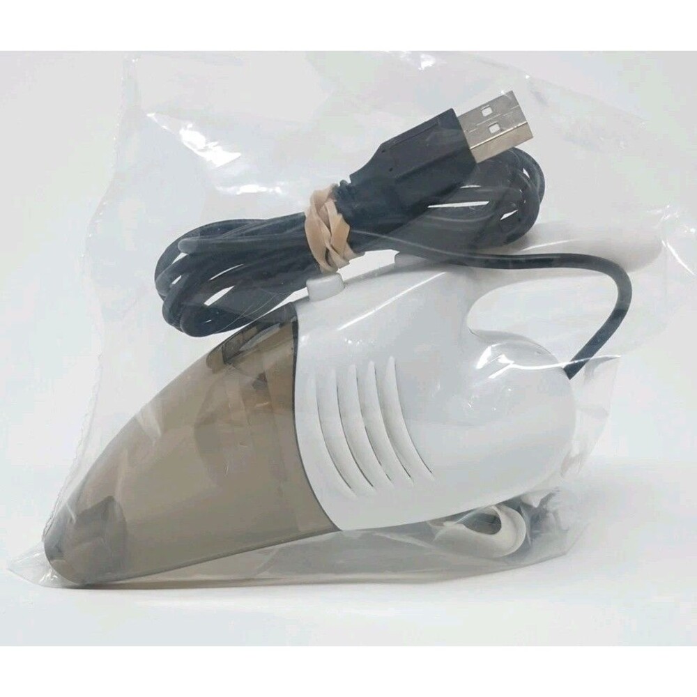 USB Powered Mini Vacuum Cleaner For Computer And Desk White-Works